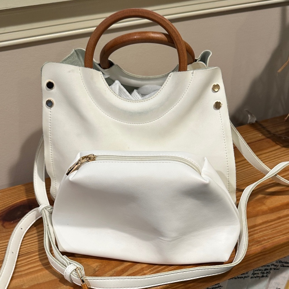 Mods Luxe Elegant White Handbag Set